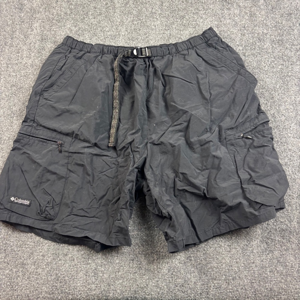 COLUMBIA Mens Black Packable Lined Athletic Shorts size: XL